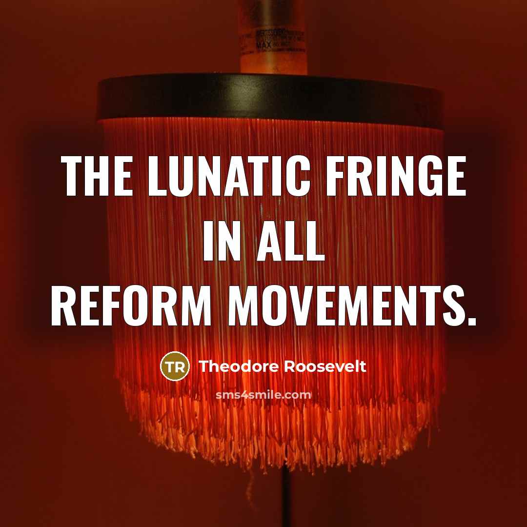 “The lunatic fringe in all reform movements.…” quote by Theodore Roosevelt
