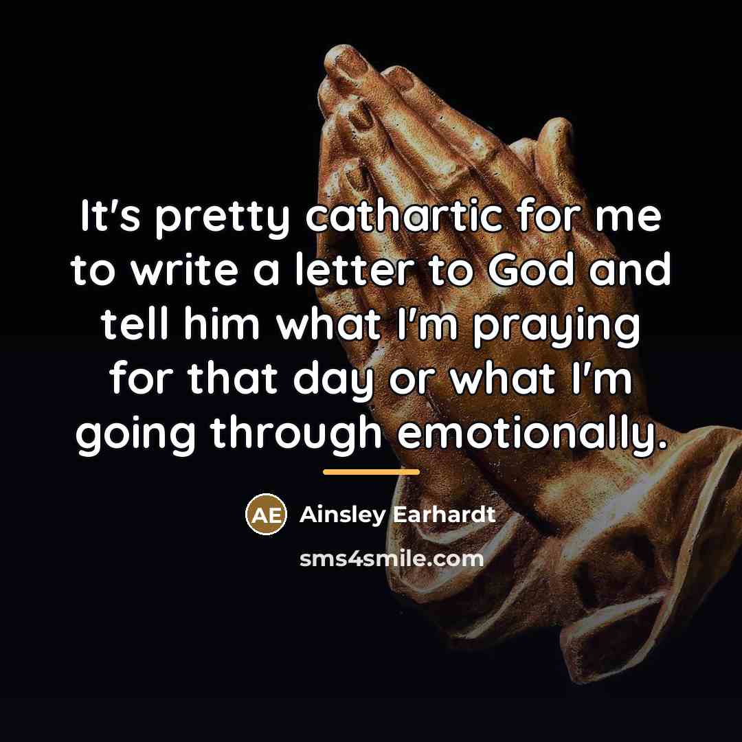“It's pretty cathartic for me to write a letter to…” quote by Ainsley Earhardt