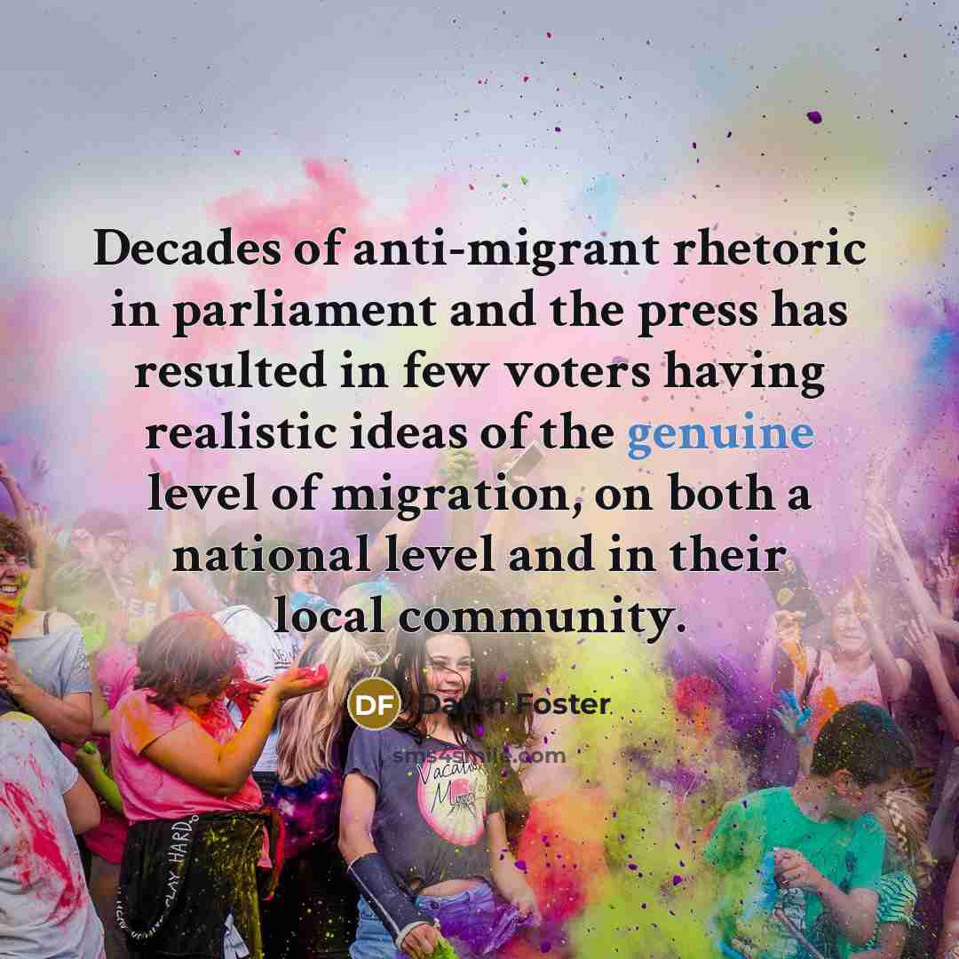 “Decades of anti-migrant rhetoric in parliament and the press has…” quote by Dawn Foster