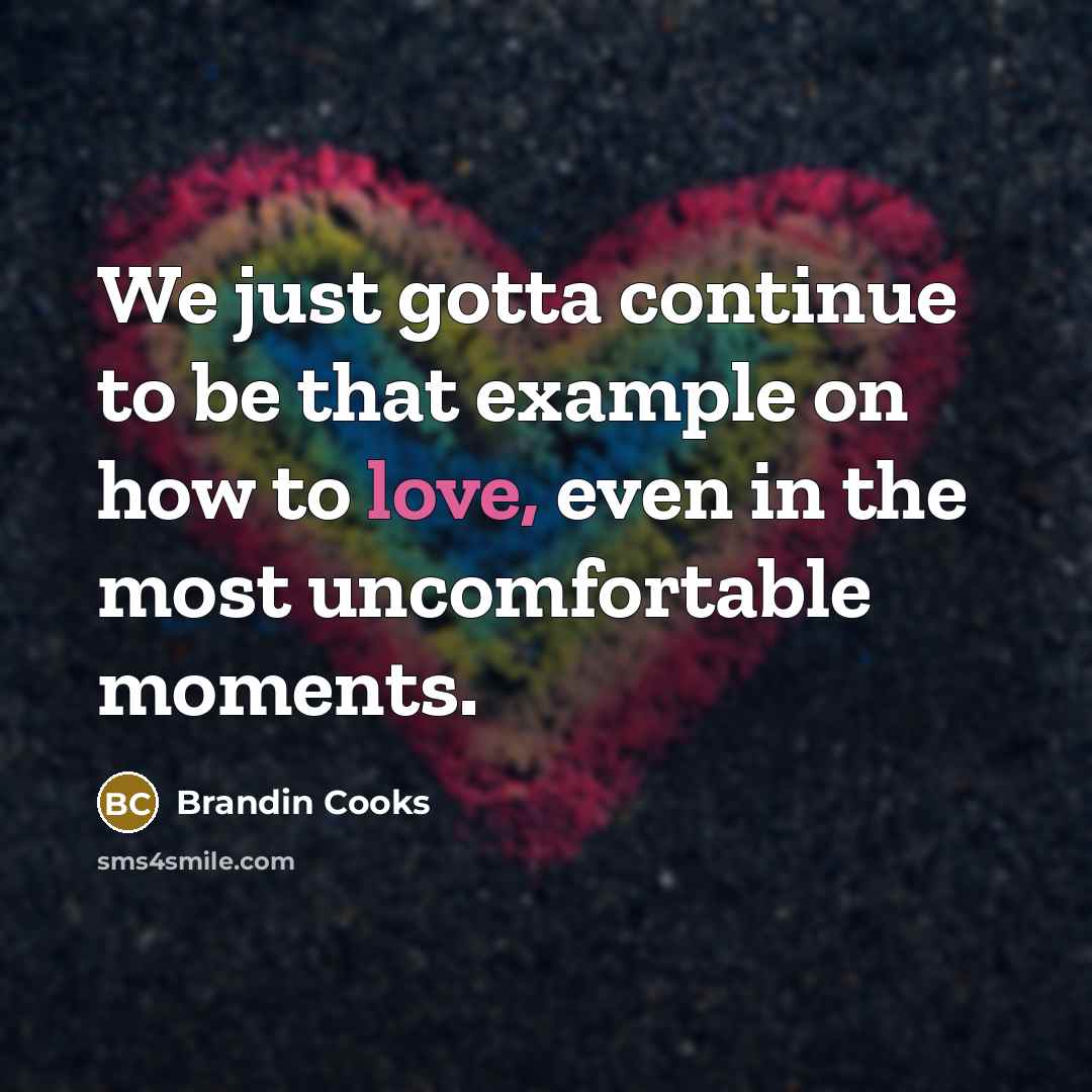 “We just gotta continue to be that example on how…” quote by Brandin Cooks