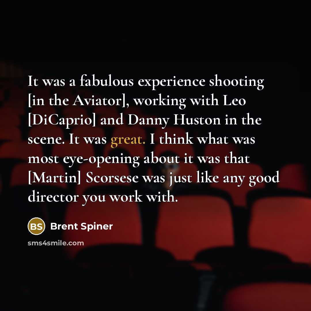 “It was a fabulous experience shooting [in the Aviator], working…” quote by Brent Spiner