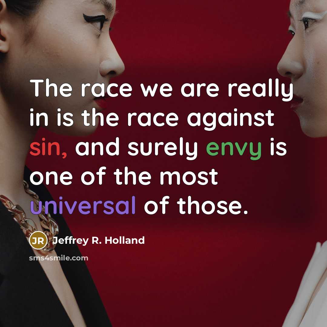 “The race we are really in is the race against…” quote by Jeffrey R. Holland