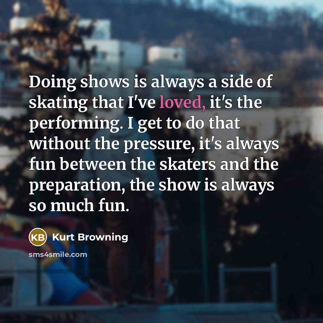 “Doing shows is always a side of skating that I've…” quote by Kurt Browning
