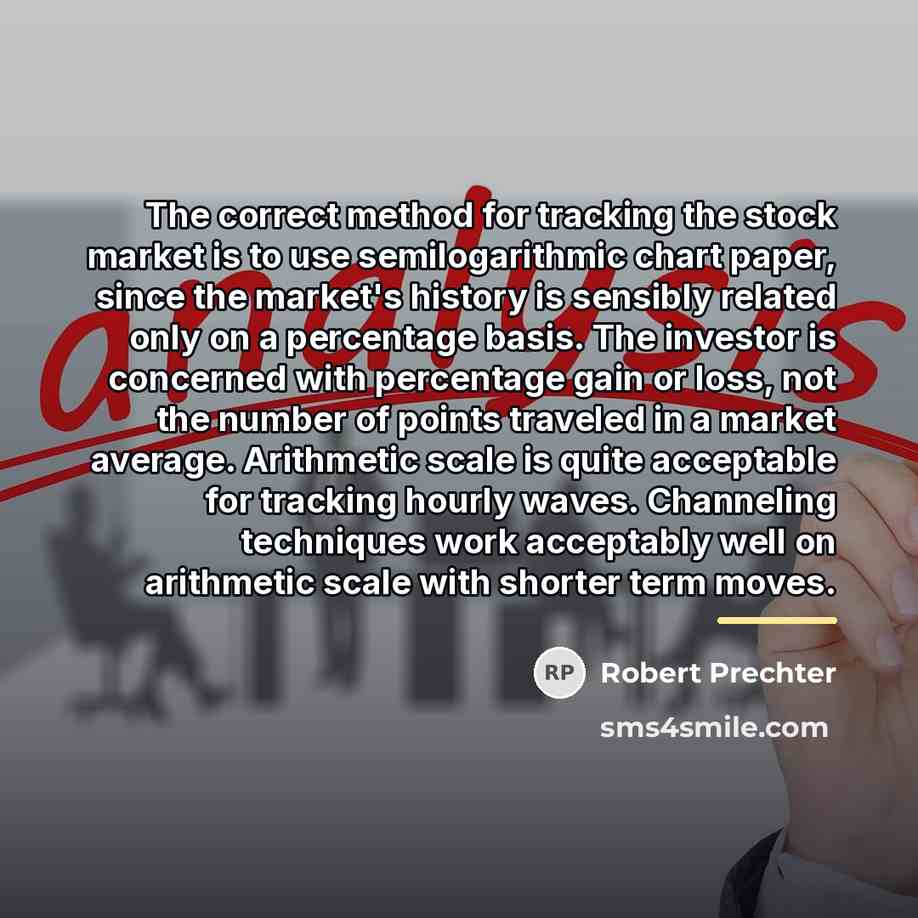 “The correct method for tracking the stock market is to…” quote by Robert Prechter