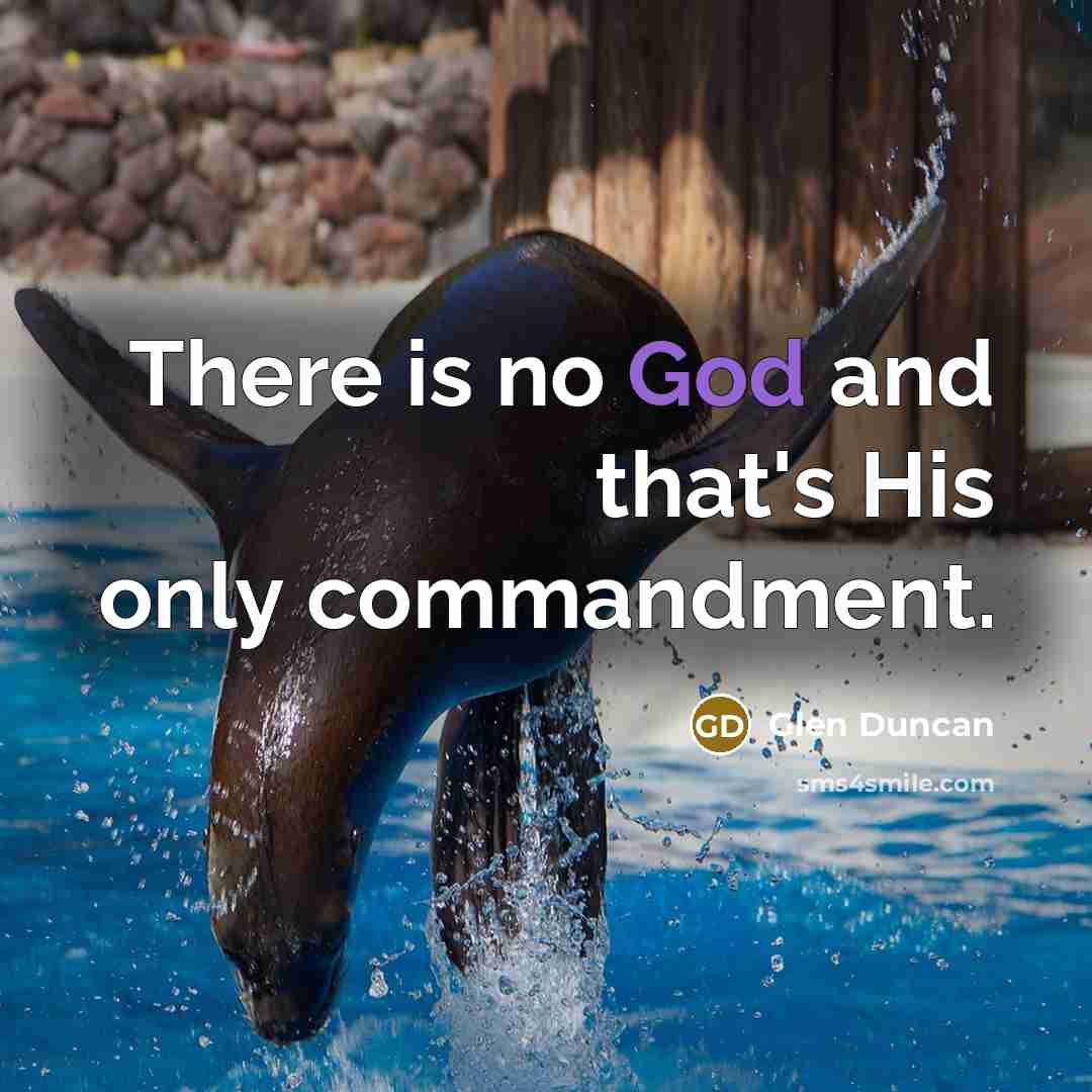 “There is no God and that's His only commandment.” quote by Glen Duncan
