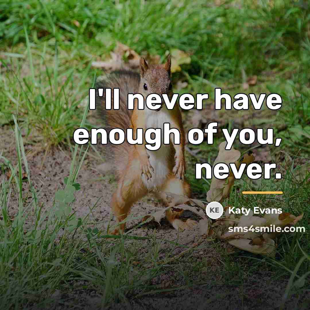“I'll never have enough of you, never.…” quote by Katy Evans