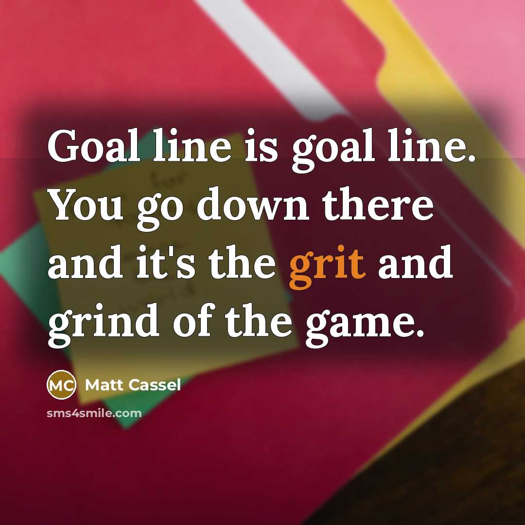 “Goal line is goal line. You go down there and…” quote by Matt Cassel