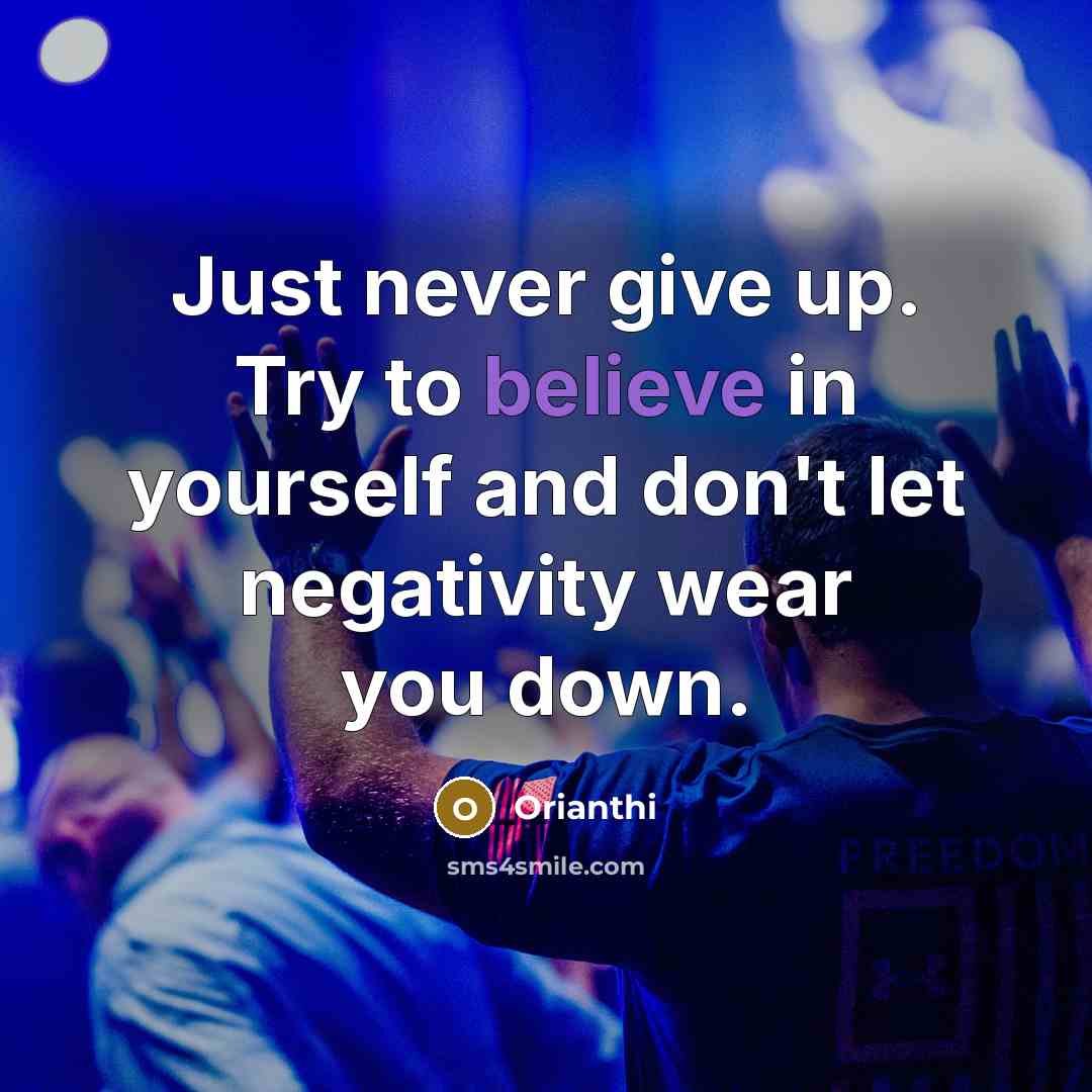 “Just never give up. Try to believe in yourself and…” quote by Orianthi
