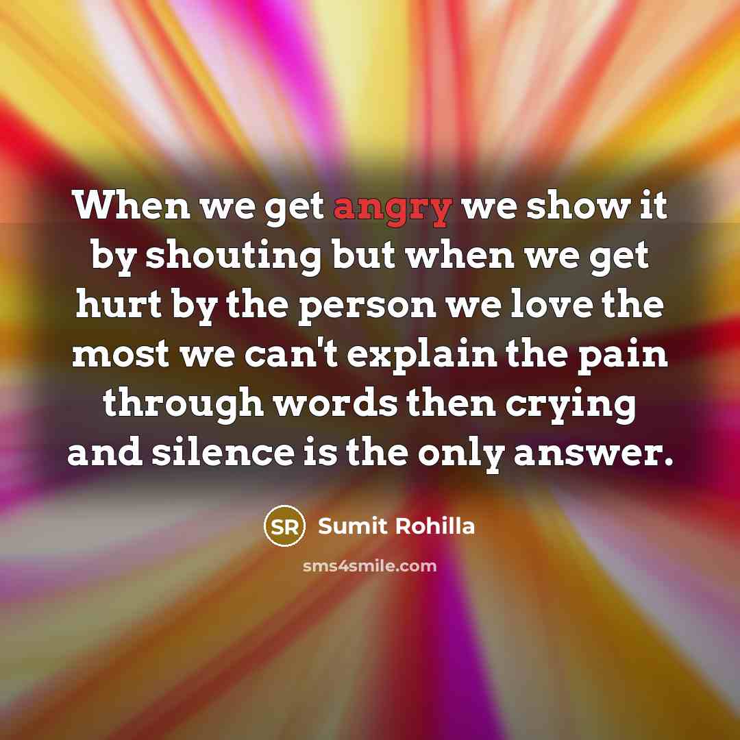 “When we get angry we show it by shouting but…” quote by Sumit Rohilla