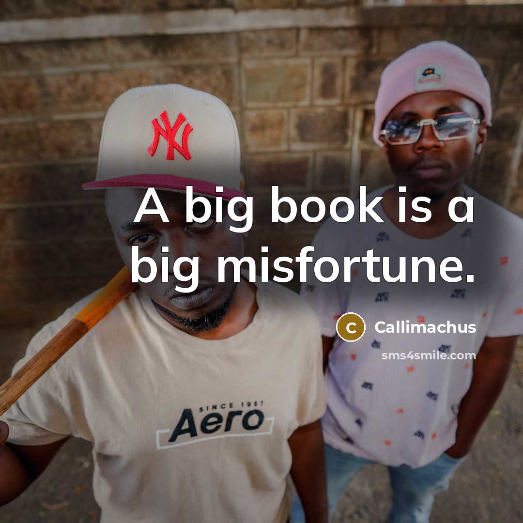 “A big book is a big misfortune.…” quote by Callimachus