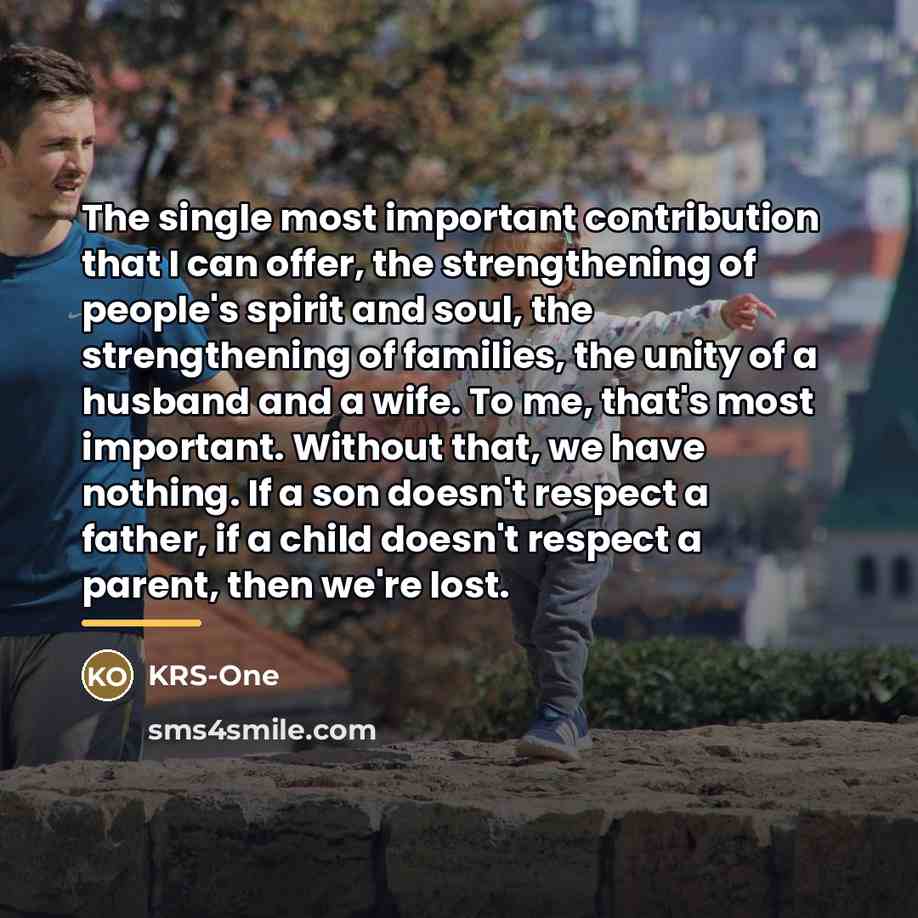 “The single most important contribution that I can offer, the…” quote by KRS-One
