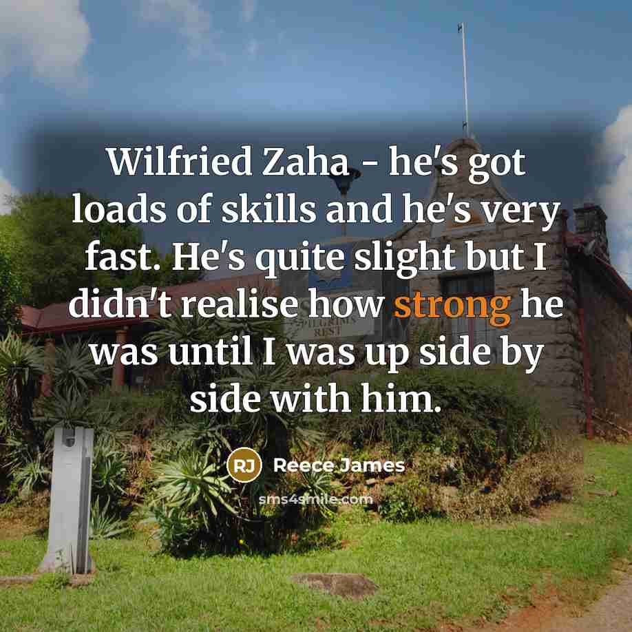 “Wilfried Zaha - he's got loads of skills and he's…” quote by Reece James