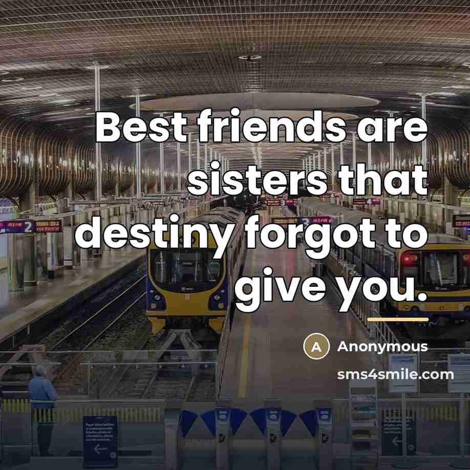 “Best friends are sisters that destiny forgot to give you.…” quote by Anonymous