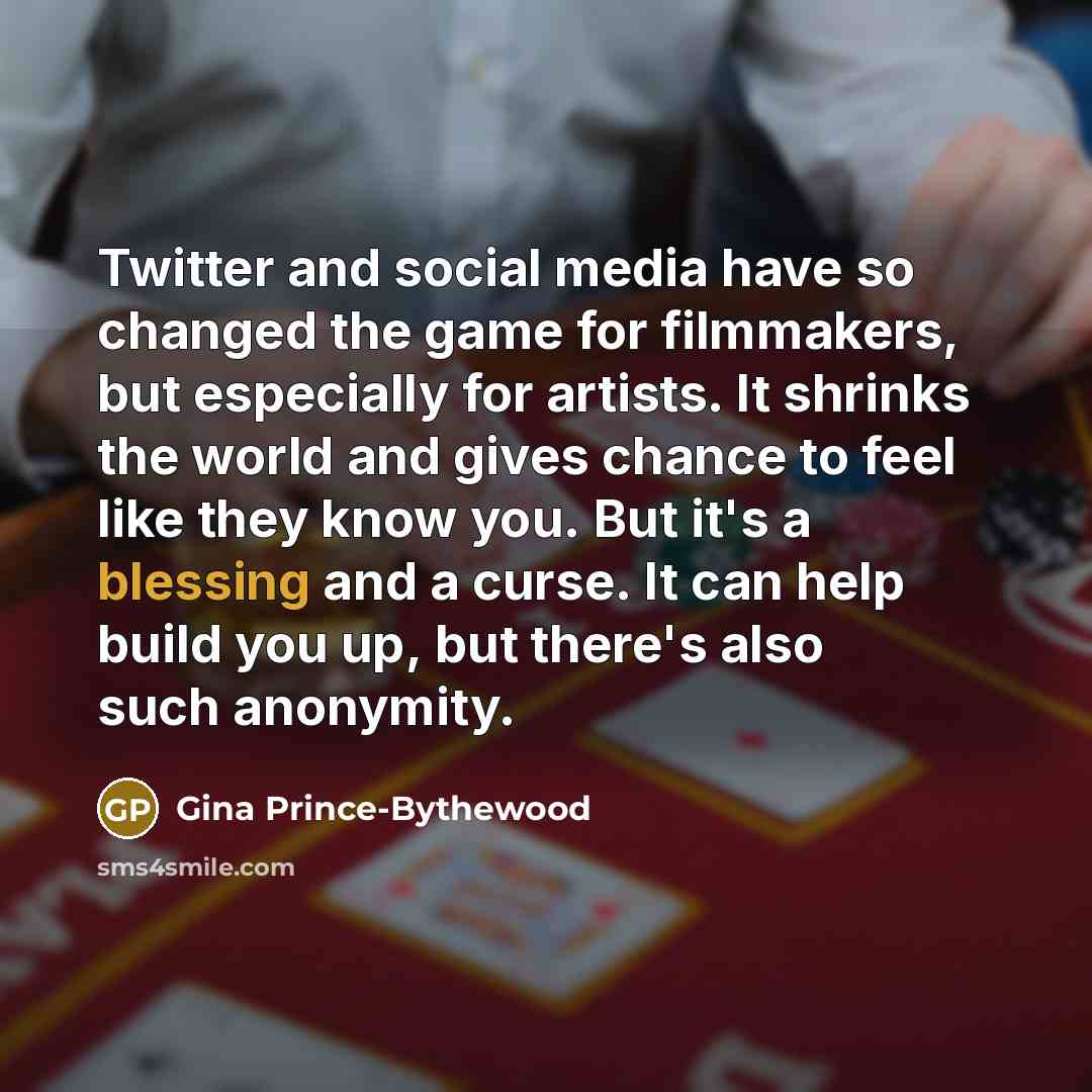 “Twitter and social media have so changed the game for…” quote by Gina Prince-Bythewood