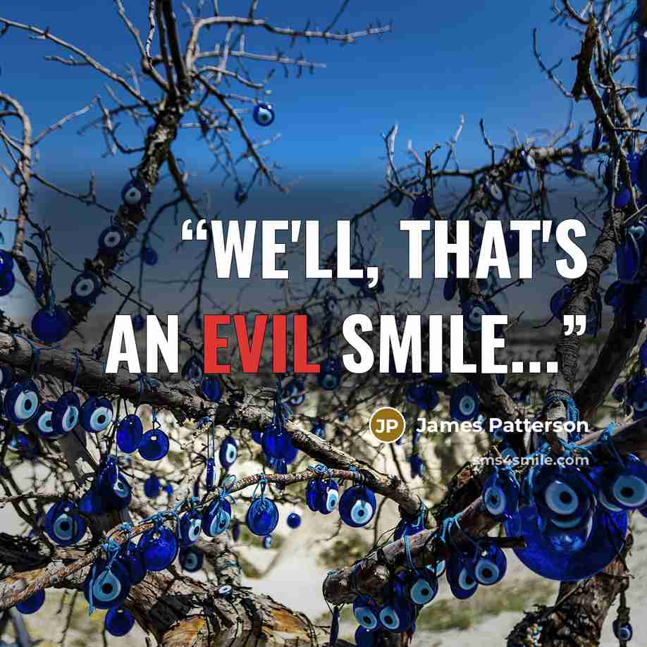 “We'll, that's an evil smile...” quote by James Patterson