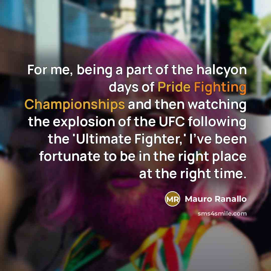 “For me, being a part of the halcyon days of…” quote by Mauro Ranallo