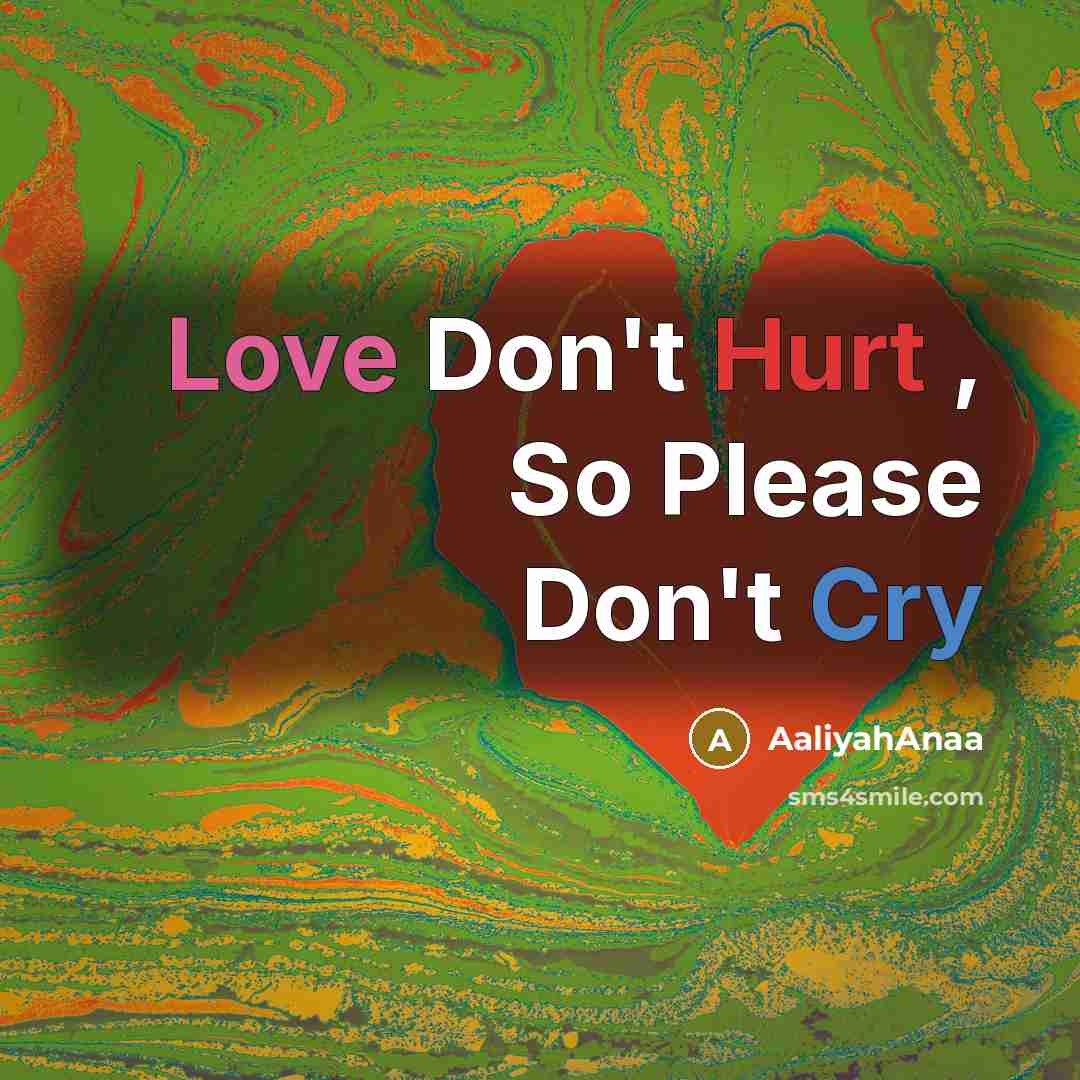 “Love Don't Hurt , So Please Don't Cry” quote by AaliyahAnaa