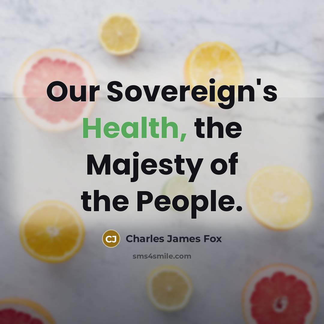 “Our Sovereign's Health, the Majesty of the People.…” quote by Charles James Fox