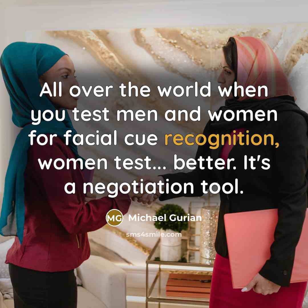 “All over the world when you test men and women…” quote by Michael Gurian