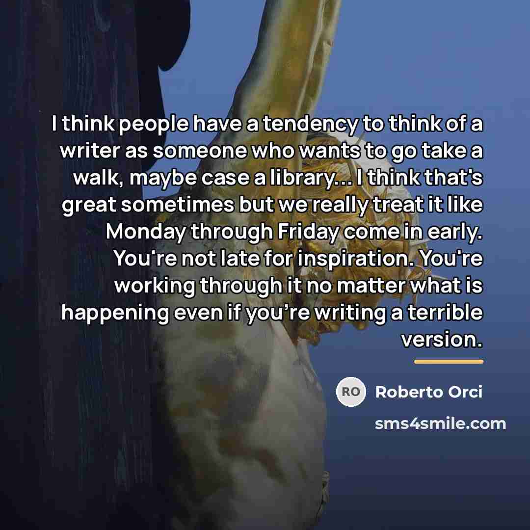 “I think people have a tendency to think of a…” quote by Roberto Orci