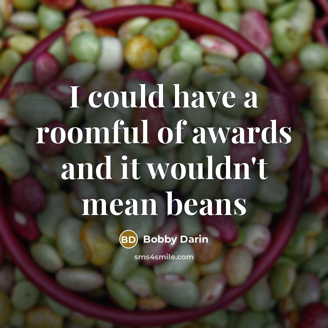 “I could have a roomful of awards and it wouldn't…” quote by Bobby Darin