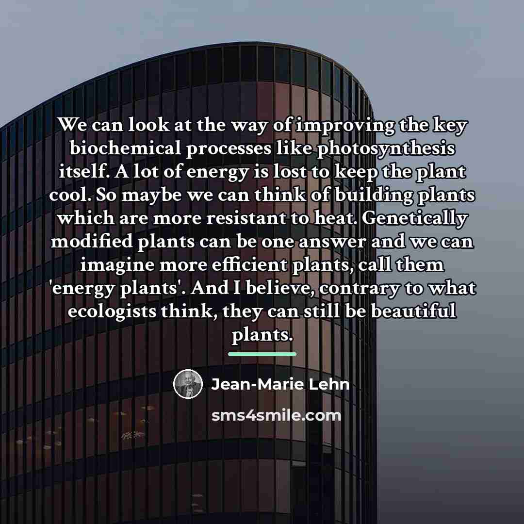 “We can look at the way of improving the key…” quote by Jean-Marie Lehn