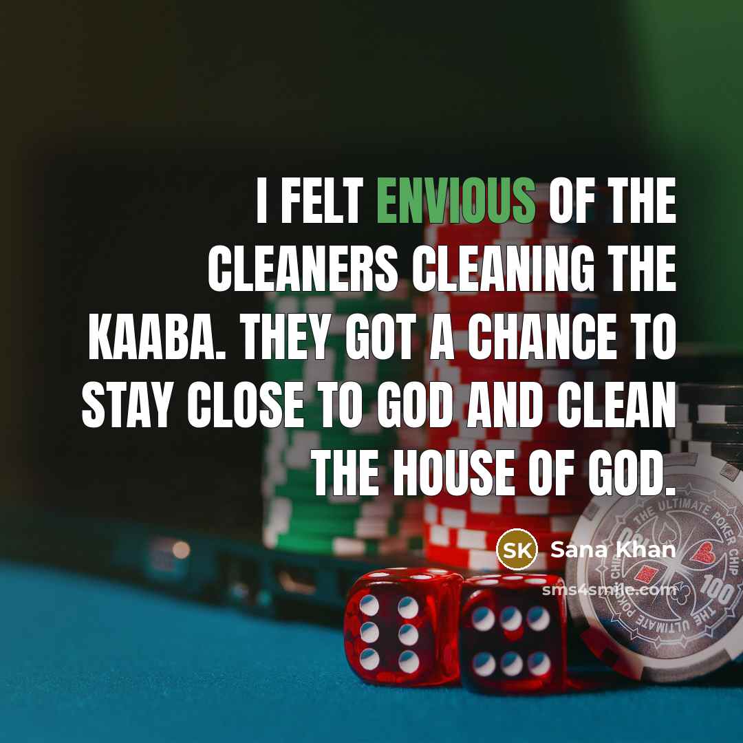 “I felt envious of the cleaners cleaning the Kaaba. They…” quote by Sana Khan