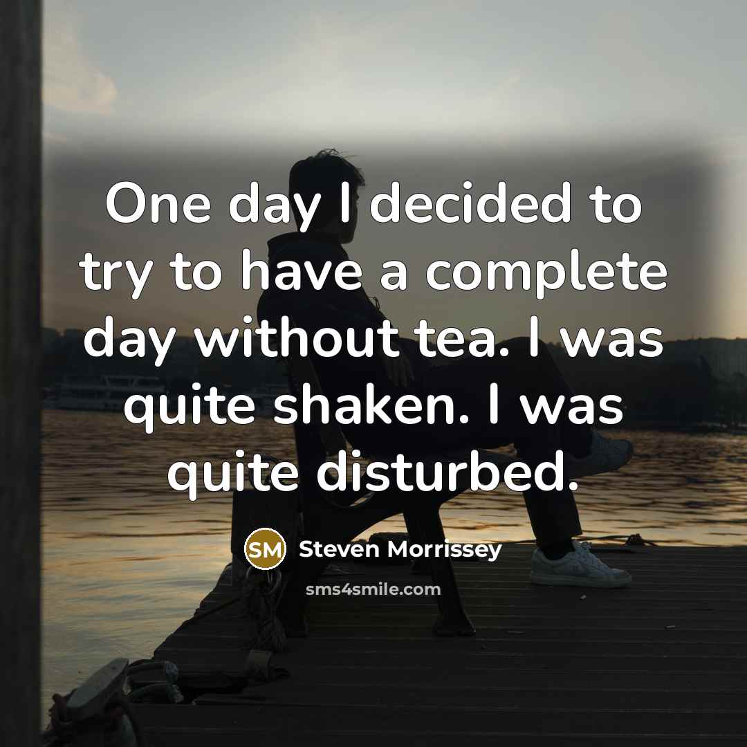 “One day I decided to try to have a complete…” quote by Steven Morrissey