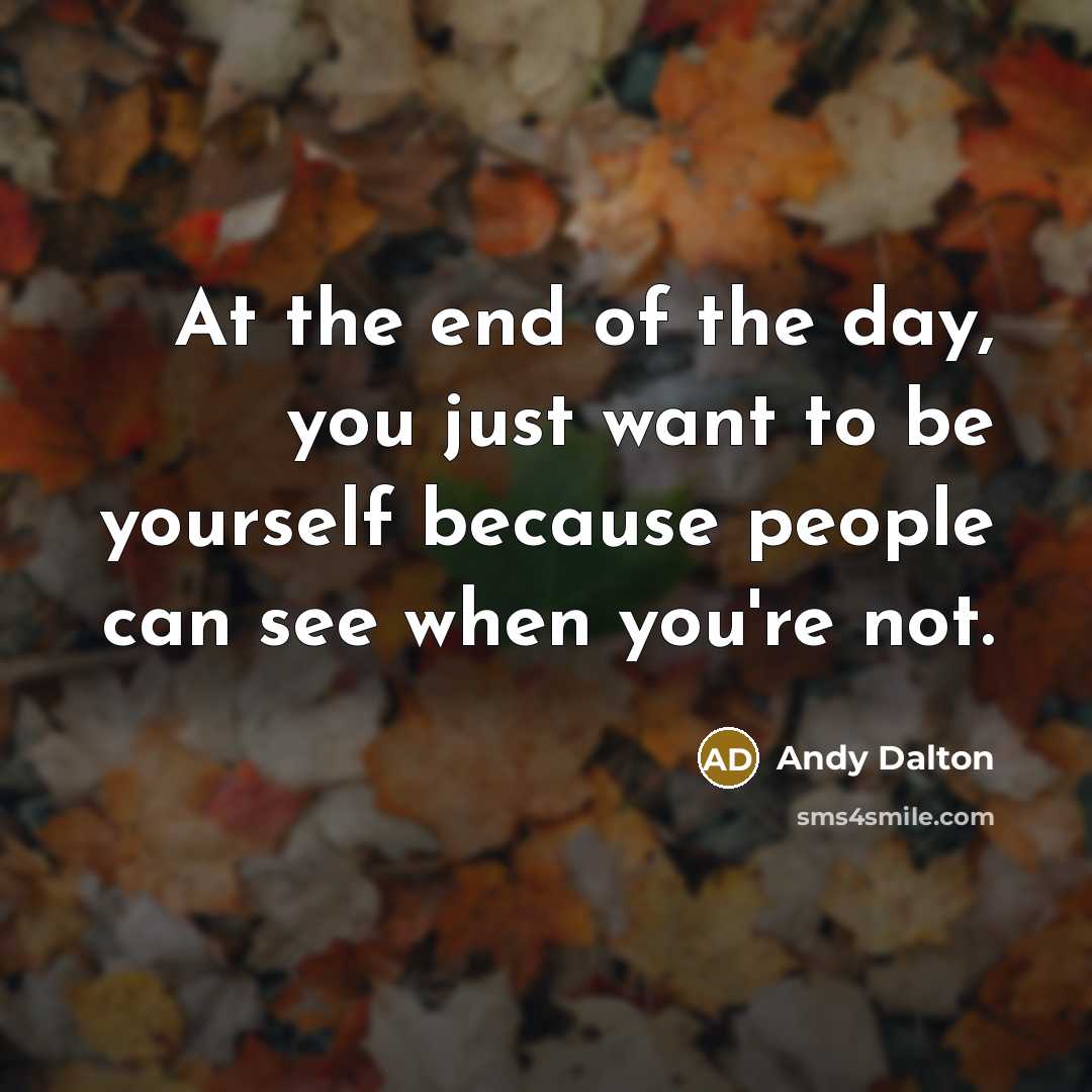 “At the end of the day, you just want to…” quote by Andy Dalton