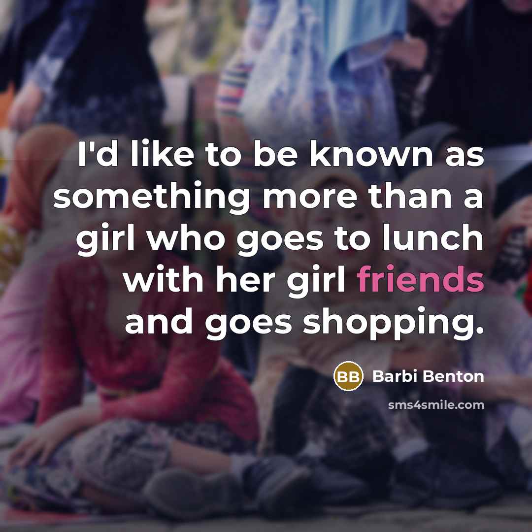 “I'd like to be known as something more than a…” quote by Barbi Benton