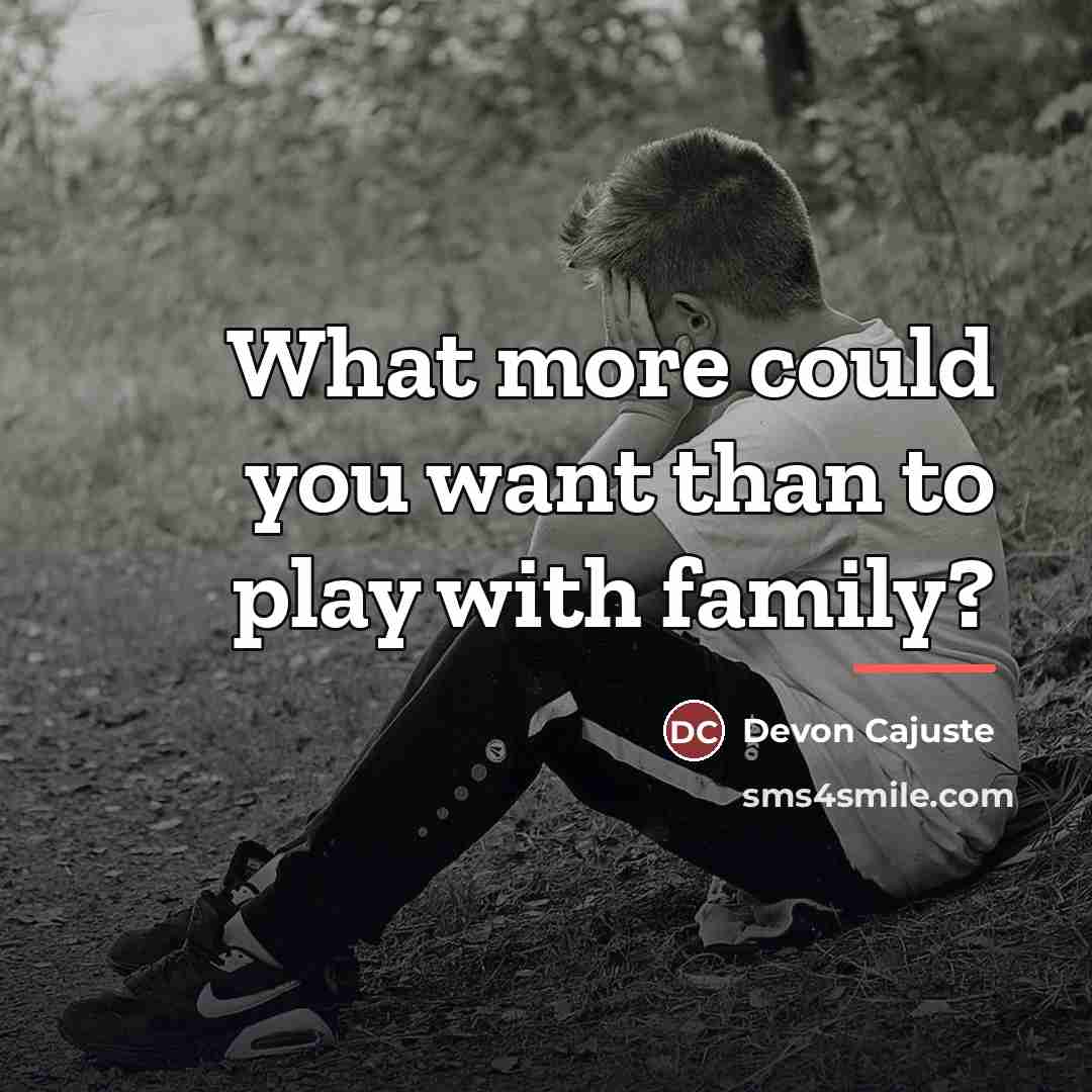 “What more could you want than to play with family?…” quote by Devon Cajuste