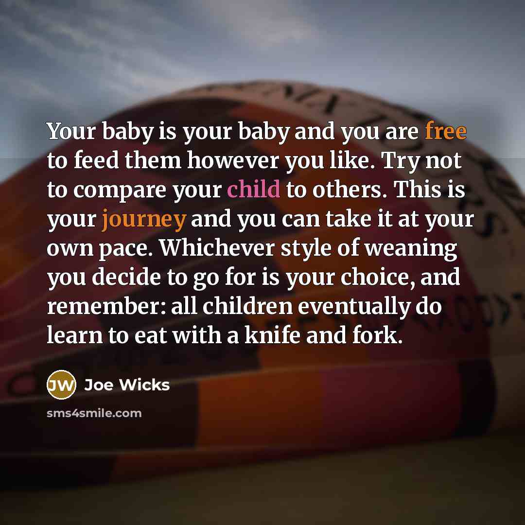 “Your baby is your baby and you are free to…” quote by Joe Wicks