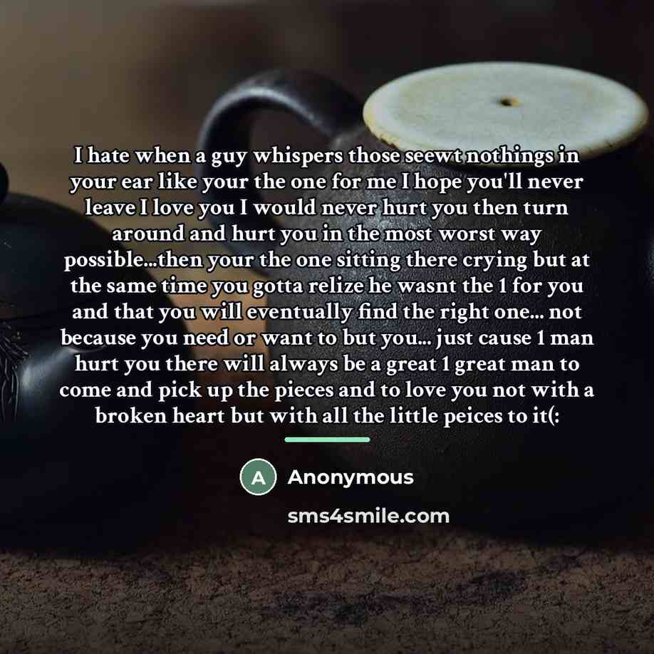 “I hate when a guy whispers those seewt nothings in…” quote by Anonymous