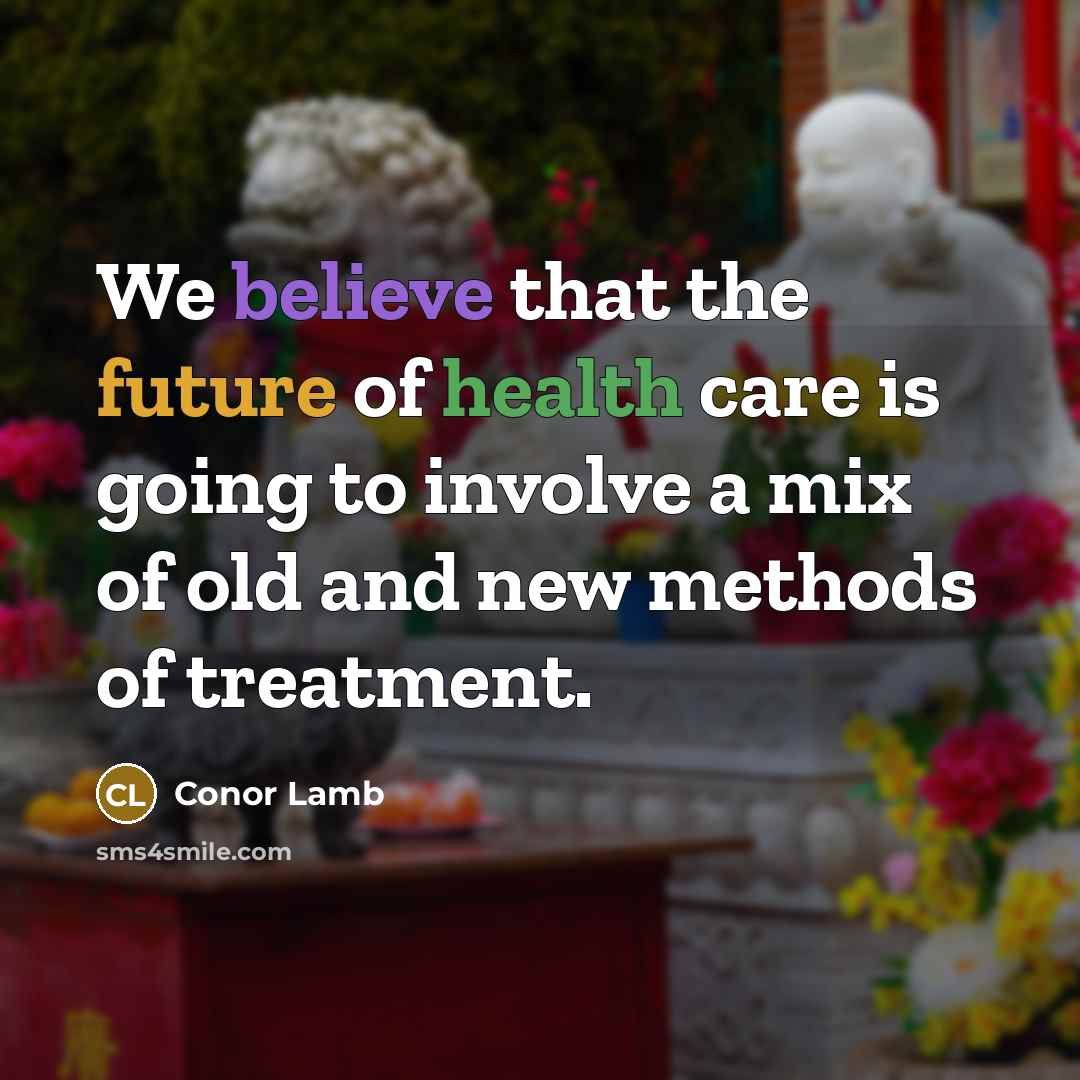 “We believe that the future of health care is going…” quote by Conor Lamb