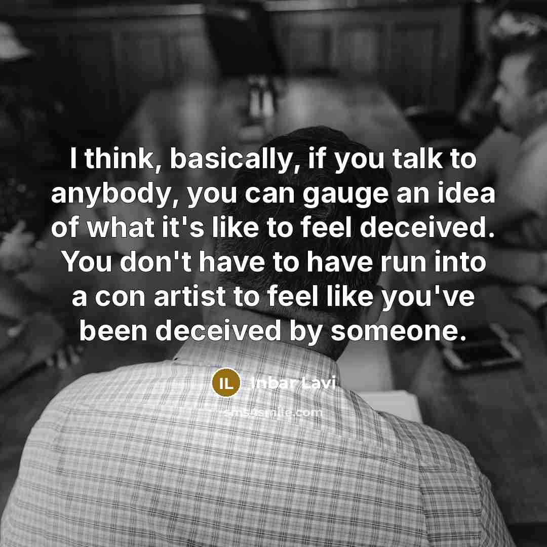 “I think, basically, if you talk to anybody, you can…” quote by Inbar Lavi