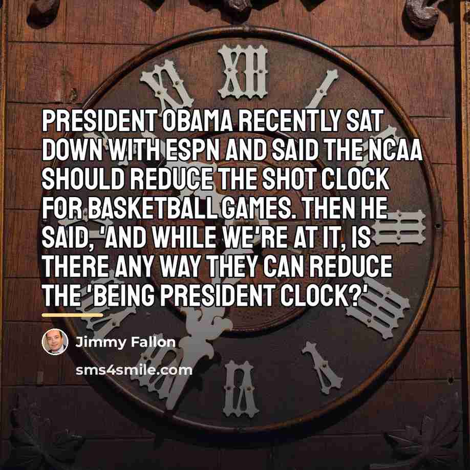 “President Obama recently sat down with ESPN and said the…” quote by Jimmy Fallon
