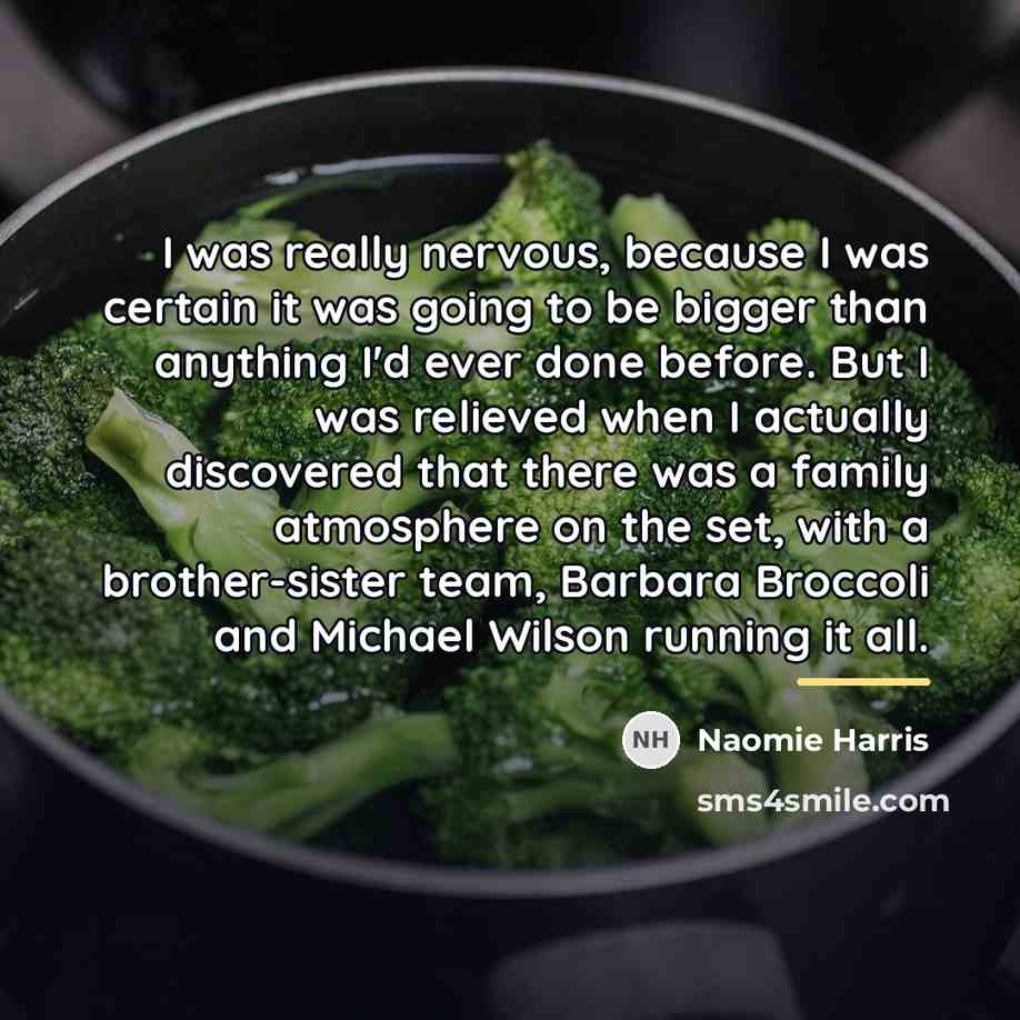 “I was really nervous, because I was certain it was…” quote by Naomie Harris