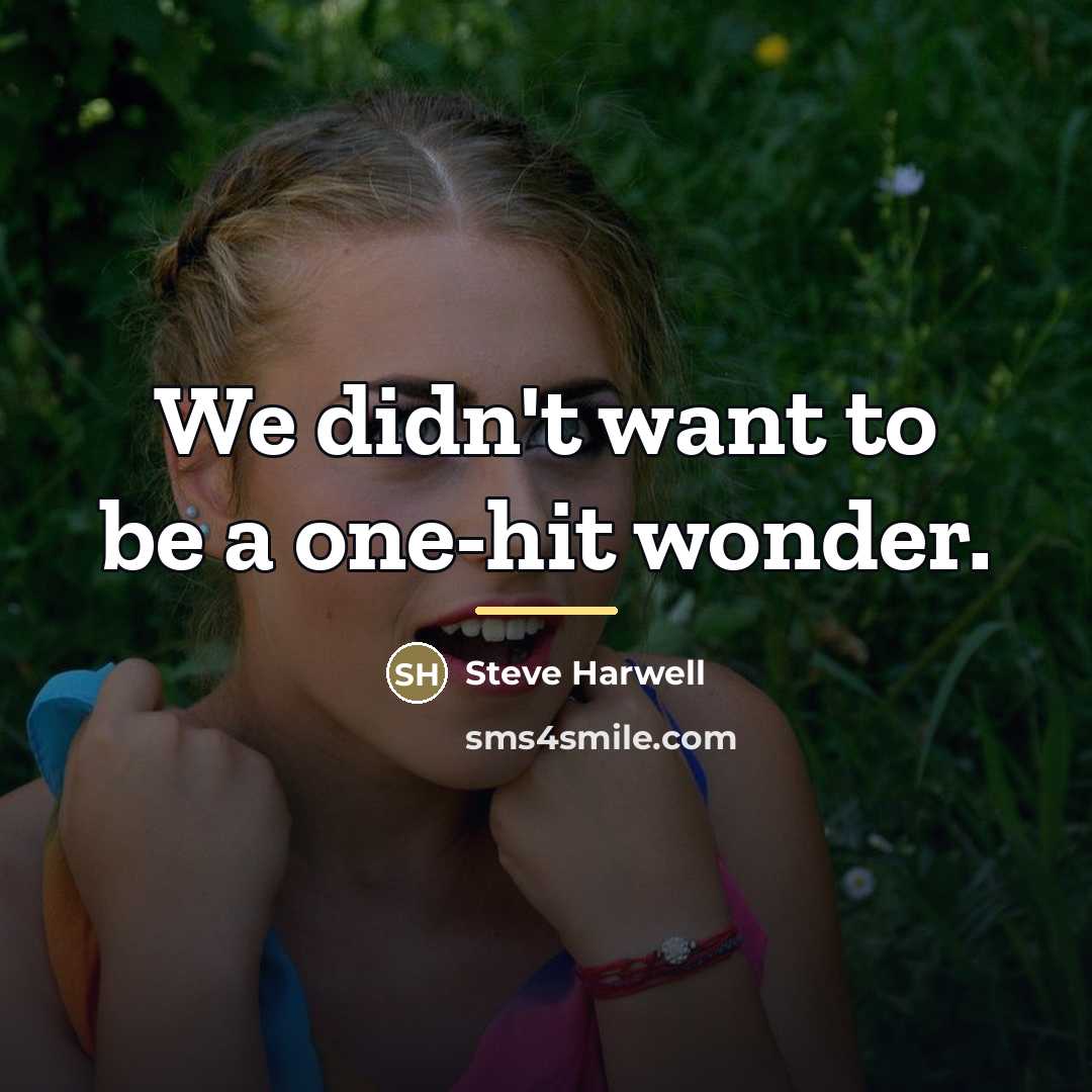 “We didn't want to be a one-hit wonder.…” quote by Steve Harwell