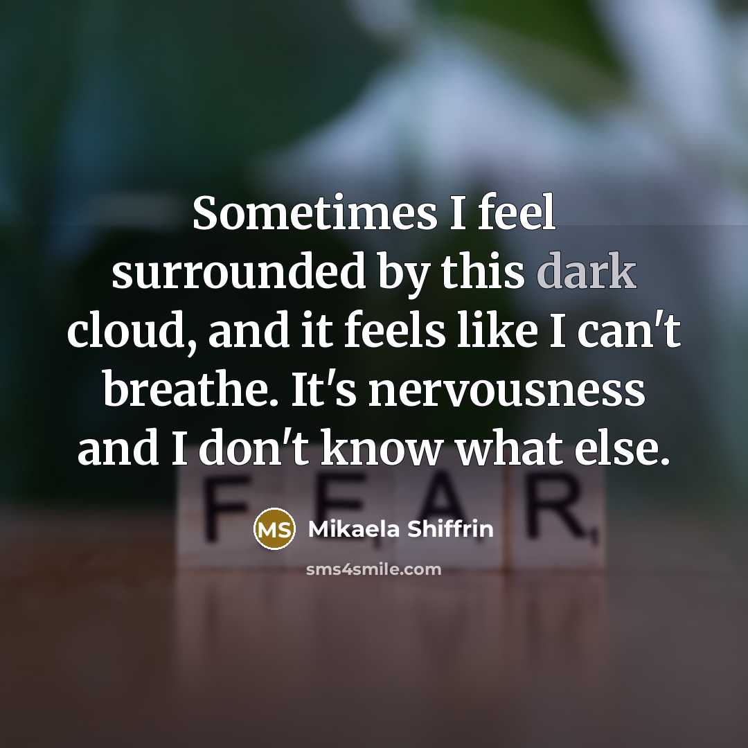 “Sometimes I feel surrounded by this dark cloud, and it…” quote by Mikaela Shiffrin