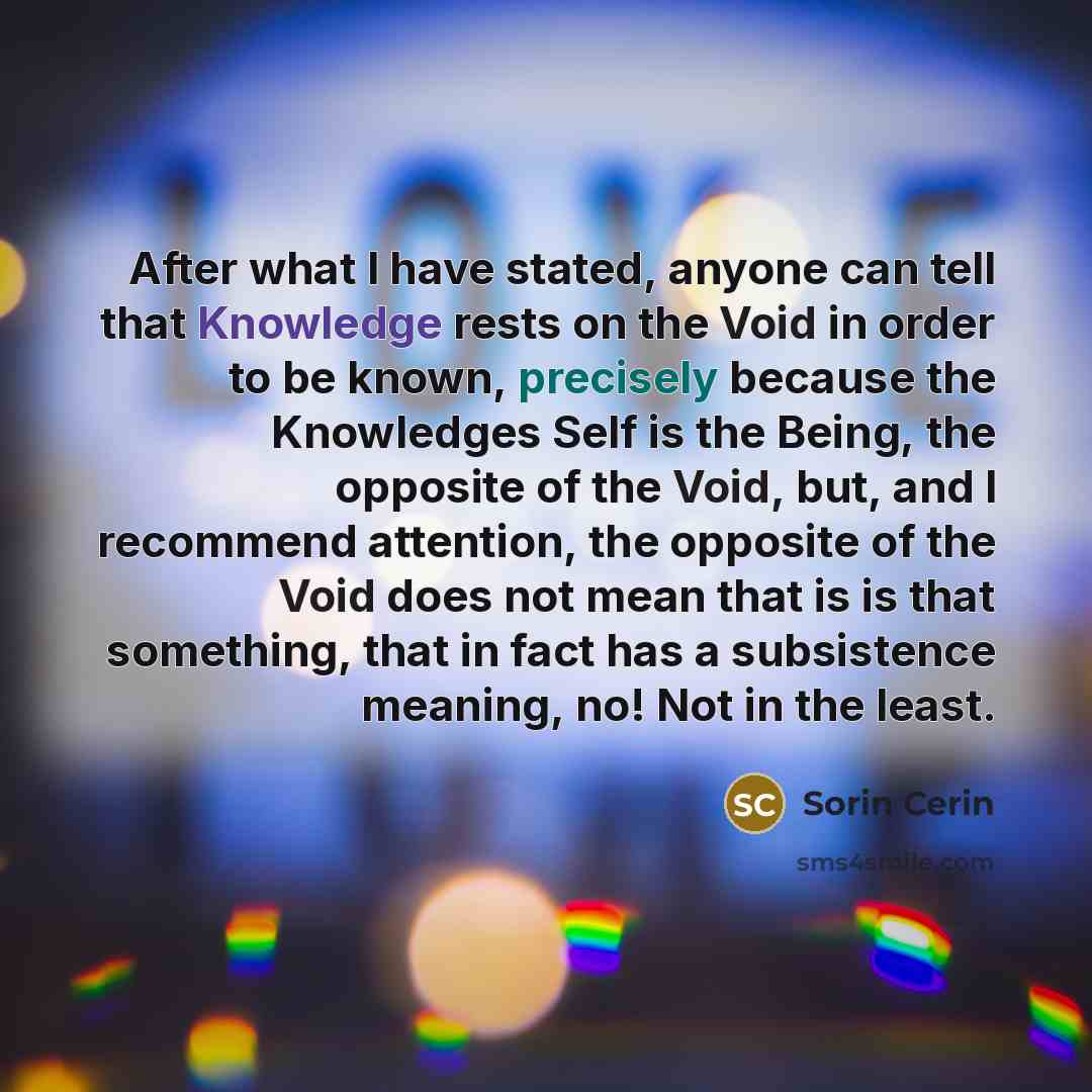 “After what I have stated, anyone can tell that Knowledge…” quote by Sorin Cerin