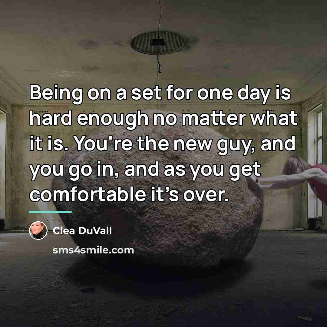 “Being on a set for one day is hard enough…” quote by Clea DuVall