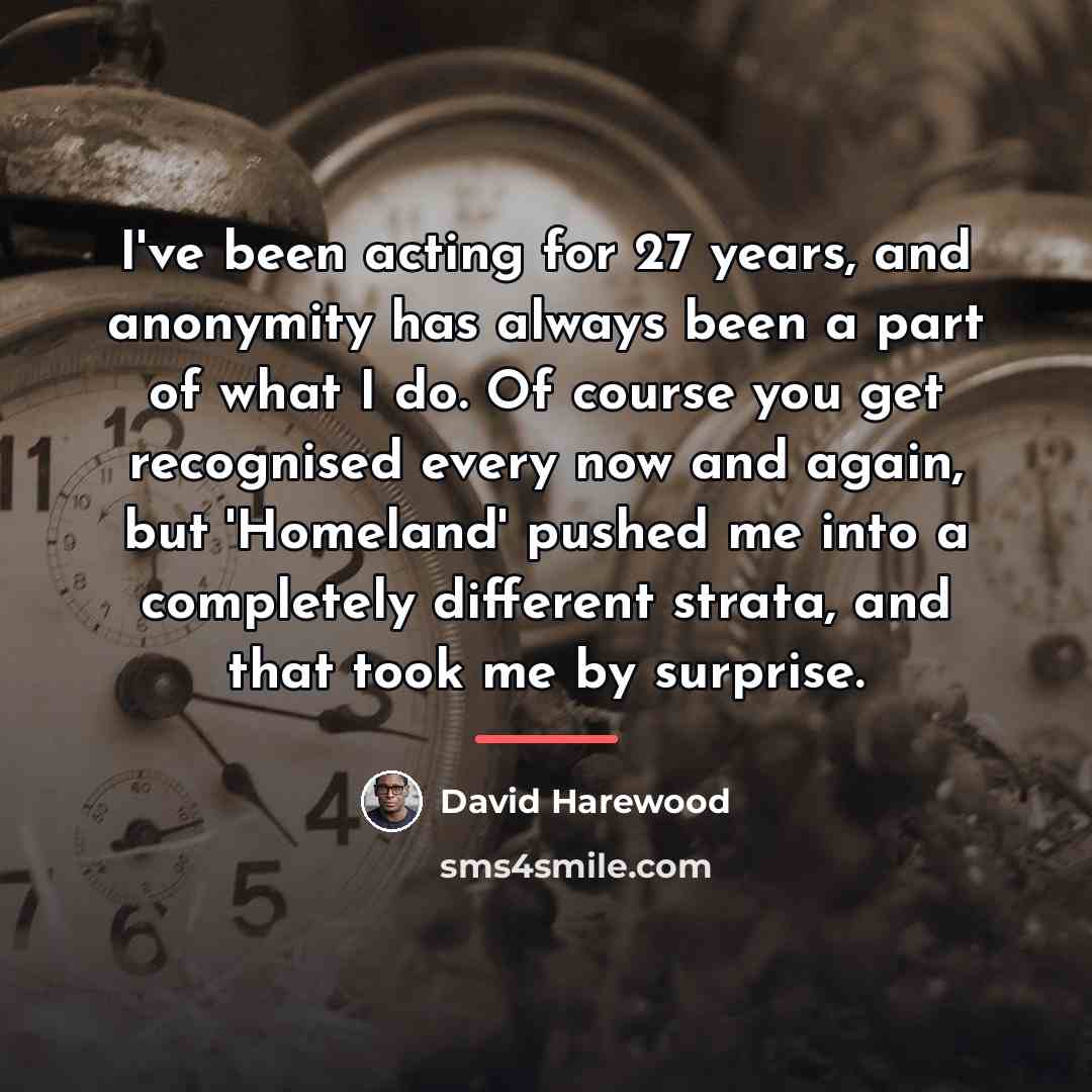 “I've been acting for 27 years, and anonymity has always…” quote by David Harewood