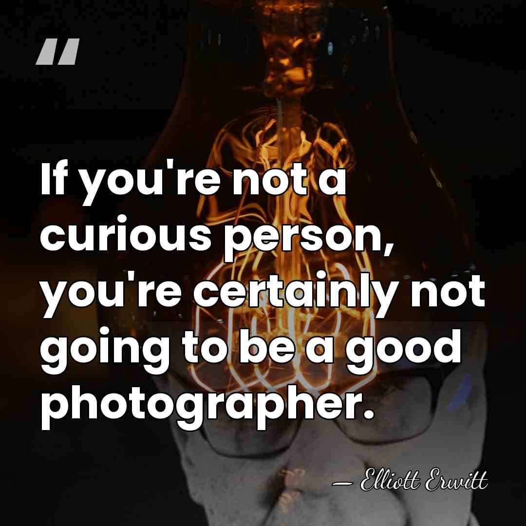 If you're not a curious person, you're certainly not going to be&hellip; - Elliott Erwitt