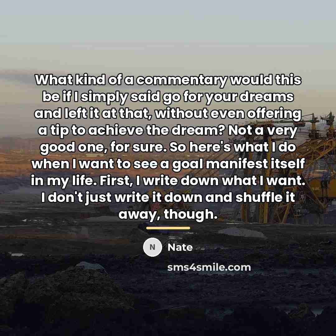 “What kind of a commentary would this be if I…” quote by Nate