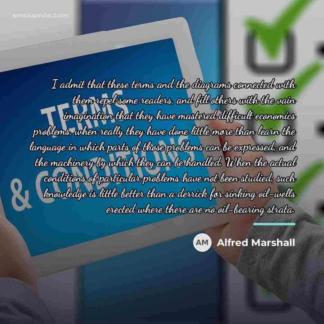 “I admit that these terms and the diagrams connected with…” quote by Alfred Marshall