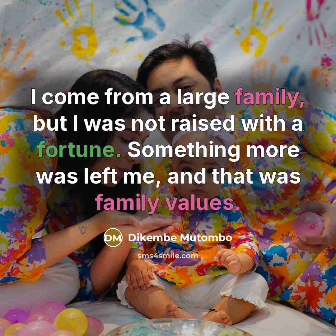“I come from a large family, but I was not…” quote by Dikembe Mutombo