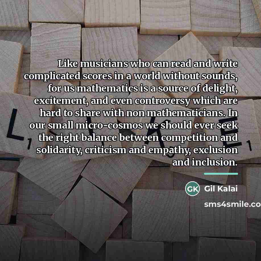 “Like musicians who can read and write complicated scores in…” quote by Gil Kalai