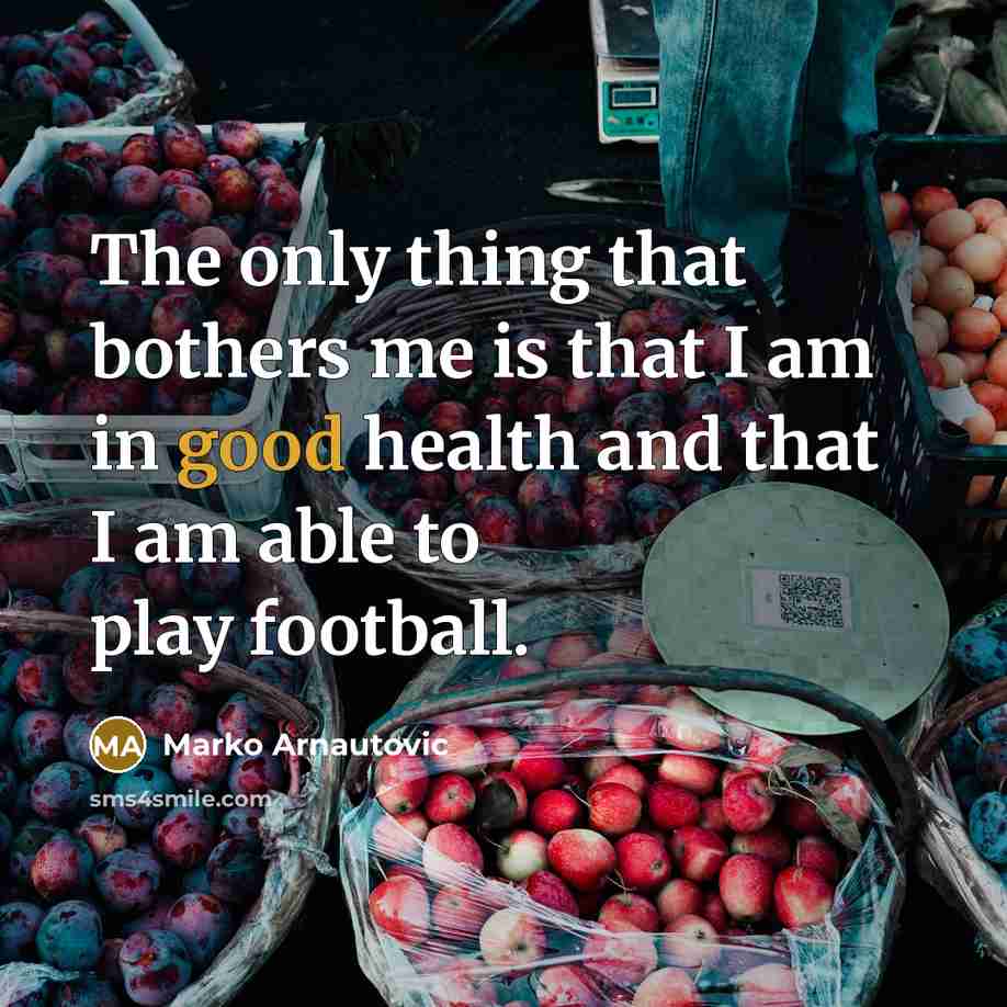 “The only thing that bothers me is that I am…” quote by Marko Arnautovic