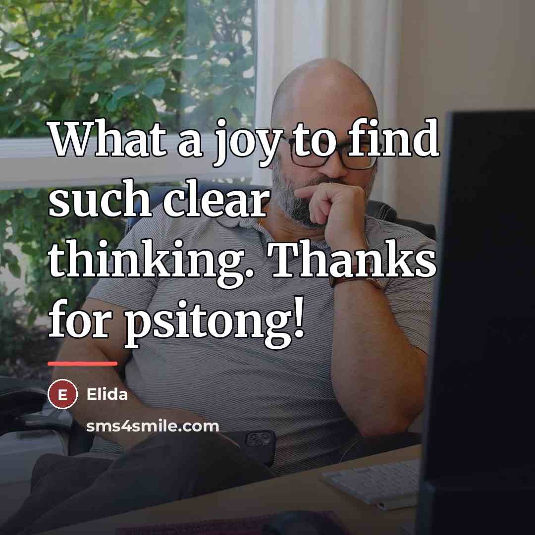 “What a joy to find such clear thinking. Thanks for…” quote by Elida