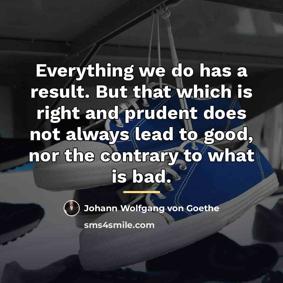“Everything we do has a result. But that which is…” quote by Johann Wolfgang von Goethe